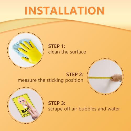 WADORN 10Pcs Infant on Board Sticker, New Born Safety Warning Sign Removable Safety Sticker Notice Board Waterproof Infant in Car Vinyl Decals for Car Rear Side Windows Bumpers 7.08x5.12 Inch - style: Infant On Board
