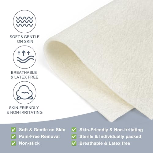 LotFancy Calcium Alginate Wound Dressing, 4"x 4" Non-Stick Pads for Wounds - style: 4"x 4" (10-Count)