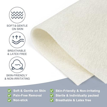 LotFancy Calcium Alginate Wound Dressing, 4"x 4" Non-Stick Pads for Wounds - style: 4"x 4" (10-Count)