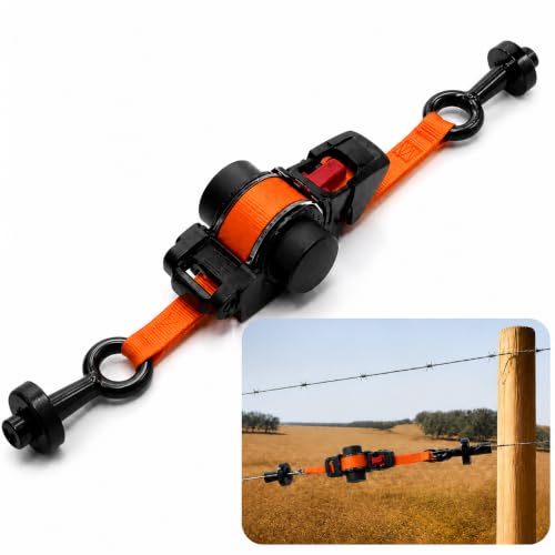 Retractable Fence Barbed Wire Stretcher Tool，11.5' STRP Dual-Mode - color: Orange