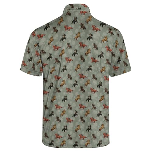 Men‘s Golf Shirt Funny Polo Shirts Short Sleeve Golf Polo Shirts Gifts Print Shirts - color: Style-kdmo2a-3, size: Medium