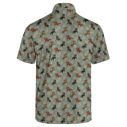 Men‘s Golf Shirt Funny Polo Shirts Short Sleeve Golf Polo Shirts Gifts Print Shirts - color: Style-kdmo2a-3, size: Large