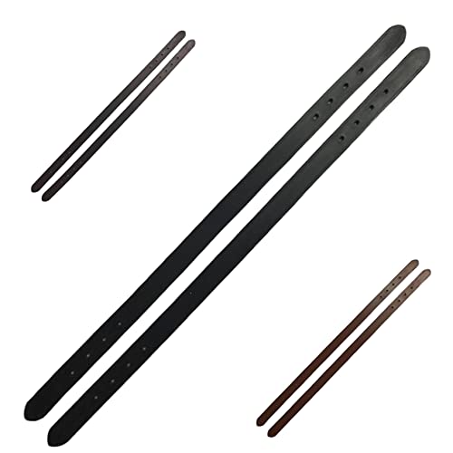 Majestic Ally 2 Pcs Smooth Replacement Leather Crown for Breakaway Halter - color: Black