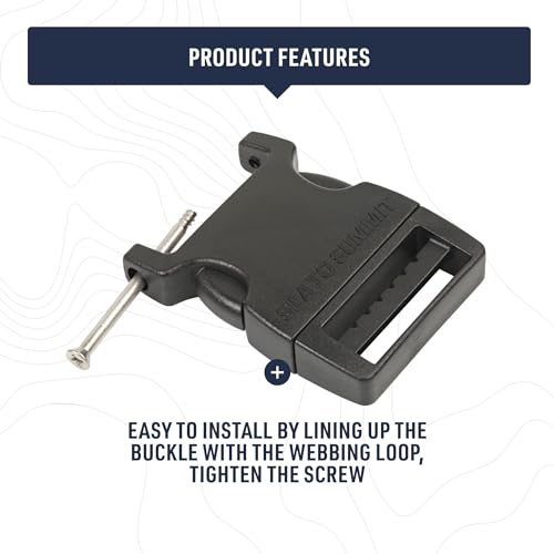 Sea to Summit Field Repair Buckle, Side Release 1 Pin, 3pk, 38mm / 1 1/2in - style: 38mm / 1 1/2in