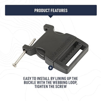 Sea to Summit Field Repair Buckle, Side Release 1 Pin, 3pk, 38mm / 1 1/2in - style: 38mm / 1 1/2in