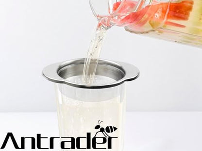 Antrader 4.5inch Stainless Steel Strainer for Straining, Draining & Rinsing