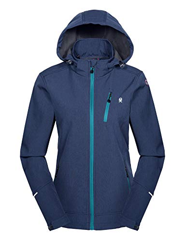 Little Donkey Andy Women’s Softshell Jackets Ski Snowboarding Jackets - color: Blue Heather, size: Small