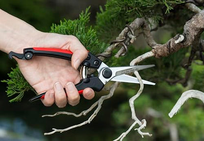 Kimura® 8" Pro Pruning Scissors, Premium Japanese SK5 Hi-Carbon Steel Blades, Non-Slip Vinyl Coated Handles, Lightweight & Ergonomic, Multi-Tasking Pruning Shears, Garden Snips, Precision Clippers - size: 8.2"
