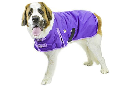 Derby Originals Ruff Pup 1200D Ripstop Waterproof Winter Dog Coat 150g Medium Weight - color: Purple, size: XL (26.5 in)