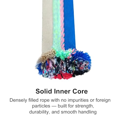 26ft/8m Horse Lunge Line & Long Dog Training Leash, 360° Swivel Snap - color: Black-Red-Pink-Mist Blue