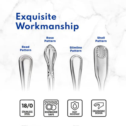 New Star Foodservice Bead Pattern 18/0 Stainless Steel Bouillon Spoon, 6.3-Inch, Set of 12, Commercial Grade - size: Bouillon Spoon (6.3-Inch)