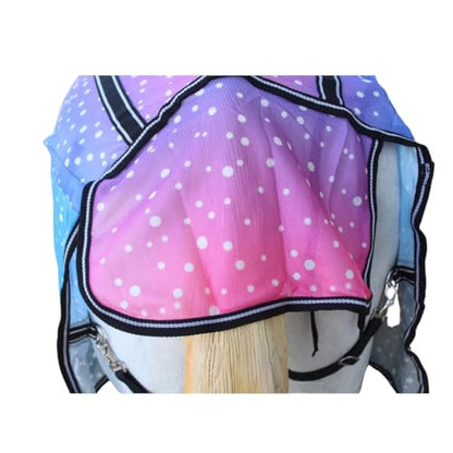 76" Horse Mesh Lightweight Breathable Summer Spring Sheet Bellyband 73437 - color: Galaxy, size: 76 inches