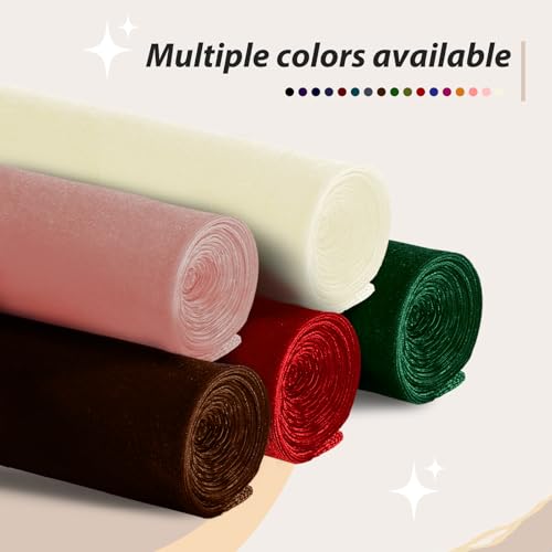 KKJIAF 1 Yard Chocolate Brown Stretch Velvet Fabric 60" Wide for DIY Crafts - color: Chocolate Brown, size: 1 Yard