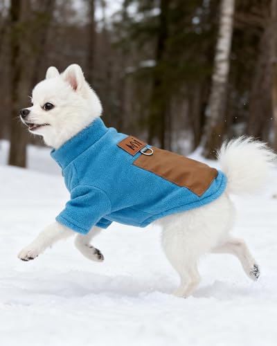 MYI Winter Heated Dog Electric Warm Coat Clothes for Small Medium Large Dogs Outside/Inside Cold Weather Jacket pet Vest Blue L(NOT Included Batteries) - color: Blue, size: Large(Back length 11.8 Inch)