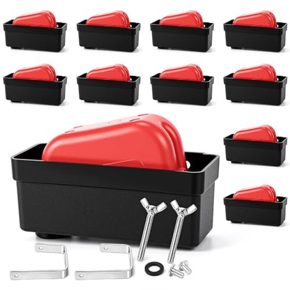 Lounsweer 10 Pack Water Trough Float Valve for Stock Tank Water Tank Float Valve Controlled, Monitors Level Adjustable Automatic for Livestock Cattle Goat Horse Swimming Pool Pond Farm