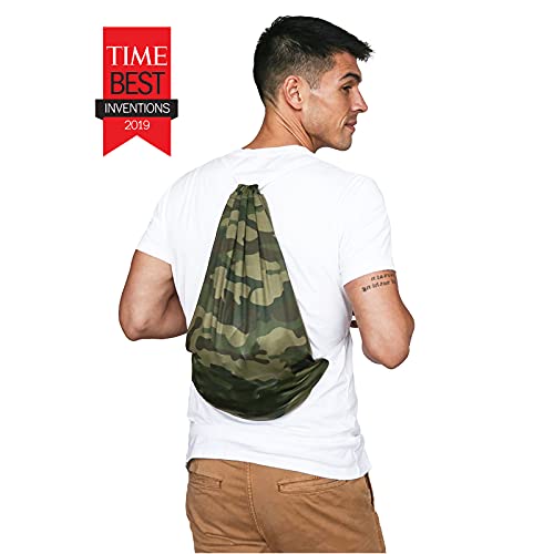 Quikflip 2-in-1 Reversible Backpack Hoodie (As Seen on SHARK TANK) Unisex Full-Zip Hero Hoodie Lite - color: Camo, size: X-Small
