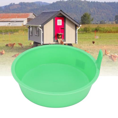 Fafeicy Feed Pan, 3 Pcs Thickened PP Plastic Livestock Feeder Bucket, 4L Capacity for Chicken Duck Goose, Outdoor Feeding and Watering Bowl for Poultry Coop