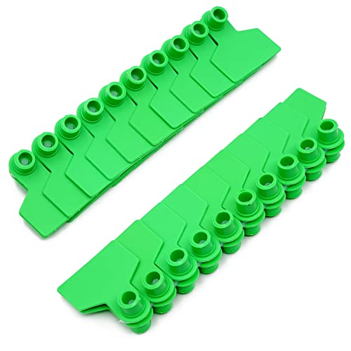 Blank Ear Tags 100 Pieces Livestock Identification Cards Blank Livestock Ear Tags for Cattle Cow Pig Goat Sheep Dog (Green) - color: Green