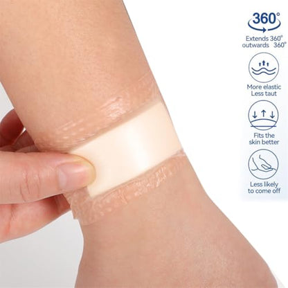 Silicone Foam Dressing Wound Dressing Bandage with Adhesive Border 5Pack Super Absorbent Bed Sore Patches Waterproof Silicone Foam Pads for Wound Care Pressure Ulcers