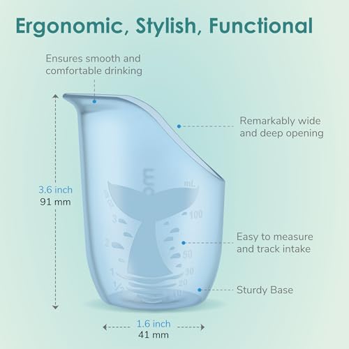 Maymom Nosey Cup 3oz (100mL) Cut-out Design for Easy Drinking without Head Tilt, Ideal for Dysphagia, Elder, Kids - size: 100mL
