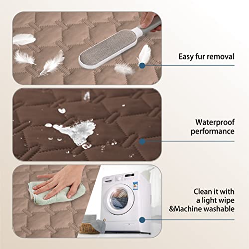 gogobunny Waterproof Armchair Covers for Pets, Anti Hair and Easy Care - color: Dark Chocolate/Light Chocolate, size: 30x30 Inch (Pack of 1)