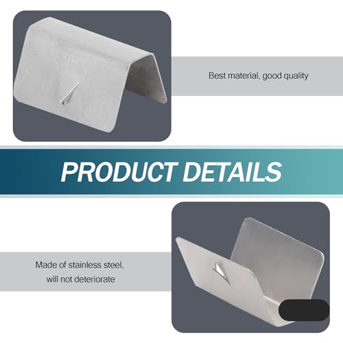 12 PCS Car Windshield Clips, Stainless Steel Window Wind Rain Deflector Channel, 0.78" x 0.59" x 0.41" Channel Rain Screen Clips, Compatible with HEKO G3 Sned (Silver)