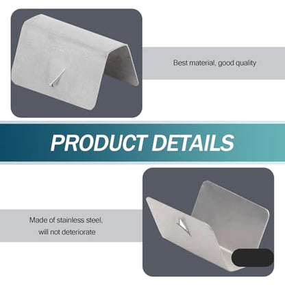 12 PCS Car Windshield Clips, Stainless Steel Window Wind Rain Deflector Channel, 0.78" x 0.59" x 0.41" Channel Rain Screen Clips, Compatible with HEKO G3 Sned (Silver)