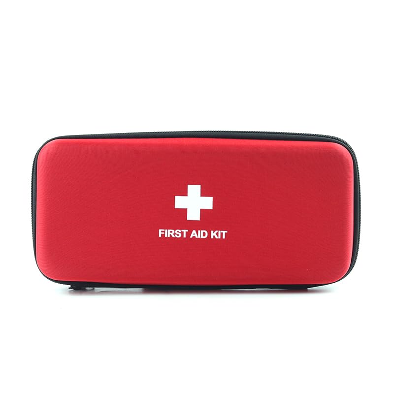 First Aid Hard Case Empty First Aid Hard Emergency Case Bags EVA Red Medical Bag for Home Health Office Car Camping Outdoors First Responder (Red W) - color: Red W