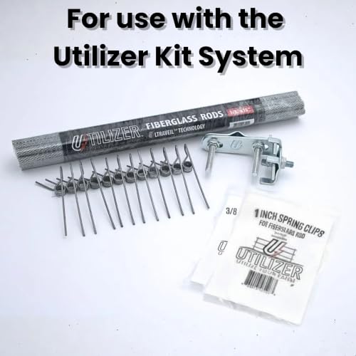 Utilizer 3/8 Inch Fiberglass Rods – 15" Electric Offset Post 12-Pack - size: 3/8 in x 15 in, 12 Pack
