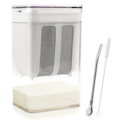 Greek Yogurt Strainer, 1.16 Quarts Reusable Whey Separator - size: 1100ml