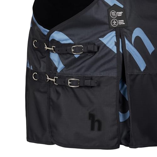 HORZE Nevada 1200D Lightweight Waterproof Horse Turnout Rain Sheet (No Fill) - Dark Navy - 69 in