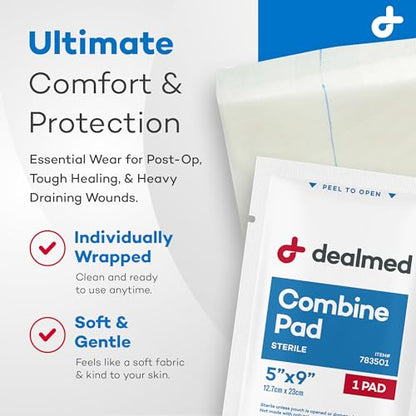 Dealmed Abdominal Pads 5x9 in - Sterile, Non Adherent - 400 Count - size: 5" x 9", style: Case Pack
