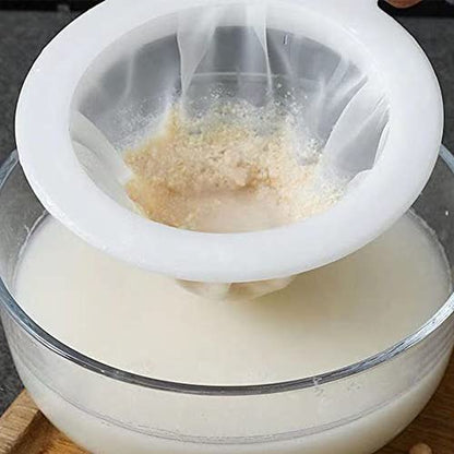 2 Pcs Plastic Strainer for Kefir Grains 200 Mesh Fine Nylon Sieve