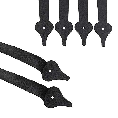 WINSOON Decorative Metal Garage Door Hardware Screw in, Black Steel, 2 Sets - size: 2Packs