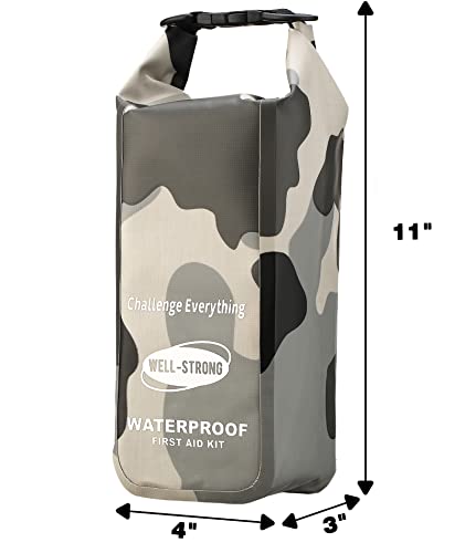 Waterproof First Aid Kit for Boat Marine Roll Top Dry Bag Camouflage Grey - color: Ws011-camo