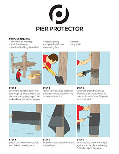 – Pile Wrap for Docks & Piers - 48 inch (150 feet)