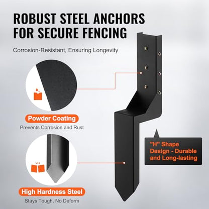 VEVOR Fence Post Anchor Repair Kit, 4 Pack 3.5 x 3.5 Inches Inner Diameter - size: 4PC 24x3.5x3.5 Inches