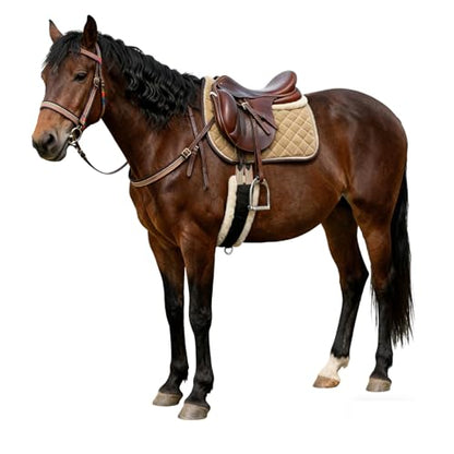 47" Western Saddle Cinch, Horse Girth, Thickened Elastic Webbing & Plush Design, English Girths for Horses, Zinc - Alloy Hardware for Durability, Prevents Loosening