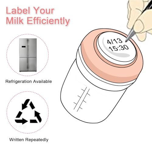 COMI Wide Neck Glass Breastmilk Collection n Storage Bottle, 8oz with Screw Ring Sealing Disk; Re-markable Sealing Disc. BPA Free, Fits Breast Pumps & Nipples (6 Pink Lids) - style: 240ml 6PINK