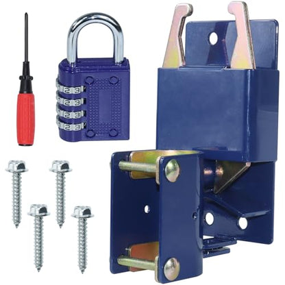 Blue Two Way Gate Latch – Heavy Duty Farm Gate Latch - color: 1 Pack Blue Two Way Gate Latch