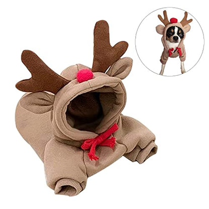 Pet Clothes Dogs Hoodie Sweatshirt - Elk Fruit Shape Cold Weather Clothes Costume Outfit for Puppy Cats Small MediumDog (Small) - color: Elk, size: Small