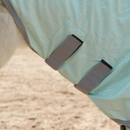 Horse Fly Sheet with Removable Neck Cover & Belly Wrap, Fine Mesh - color: Green, size: 81