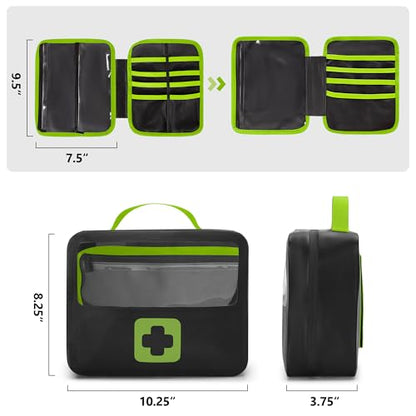 Marscamd Waterproof Empty First Aid Bag with a Detachable Panel - color: Green