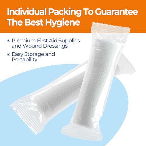 Gauze Rolls Bandages 4in x 4.1yds, 36 Rolls Conforming Stretch Gauze Bandage 4inch, Individually Wrapped Includes Medical Tape - size: 4"x4.1yds(36 Rolls)