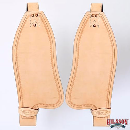 HILASON Leather Saddle Replacement Fender Pair with Hobble Straps, Genuine Skirting Leather Stirrup Leathers, 2 Inch Wide - color: Tan