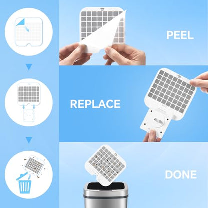 20 PCS Flying Insect Refills for Indoor Fly Light Trap, Indoor Fly Trap Plug-in Insect Trap Replacement Mosquito Sticky Glue Boards (White) - color: White