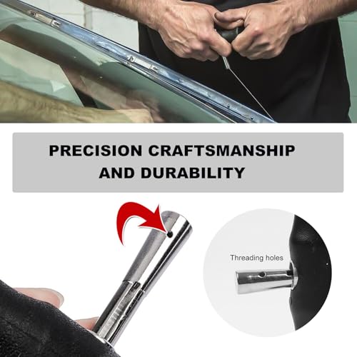 Sun Walker Windshield Removal Tool Kit, 65.6 Ft Window Glass Cutting Wire with Hook Tool & T-Handles, Professional Steel Wire Cut Out Set for Auto Windscreen Repair, Car Accessories