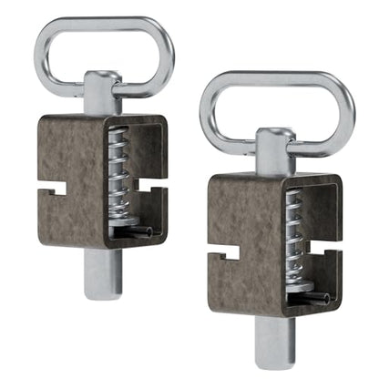 3-1/2'' Trailer Gate Latch, Weld-On Spring Latch Lock, Heavy-Duty Trailer Latch with Plain Tube, Spring Loaded Latch for Utility Trailer Gate, Pack of 2 - size: 3.5inch