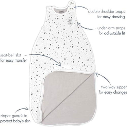 Woolino 4 Season Ultimate Baby Sleep Sack – Merino Wool Baby Sleep Bag, Organic Cotton, Temperature Regulating Wearable Blanket, Adjustable Sleep Sack 2–24 Months, All Season - Panda - color: Panda