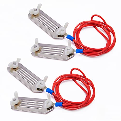 Electric Fence Polytape Connector, Red and Silver, 2 Pack